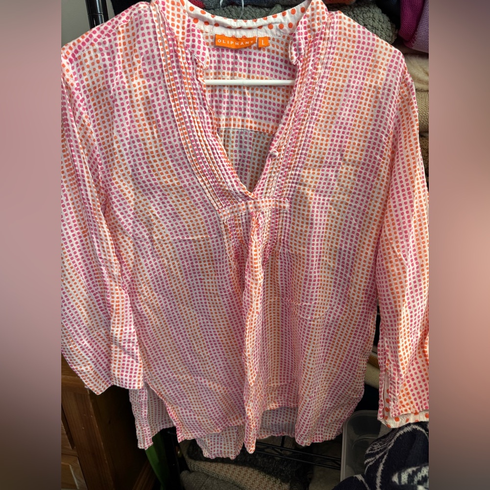 Oliphant lightweight shirt. very flattering.
